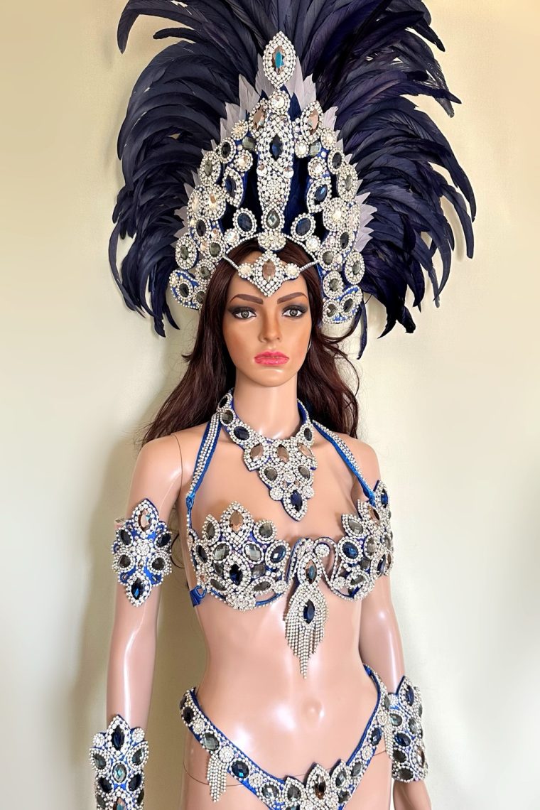 Glamour Paradise - Navy & Grey Samba Costume