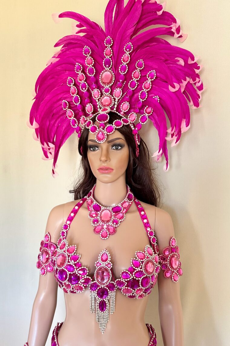 Bella Rosa - Fuchsia Samba Costume by Miss Glamurosa Costumes