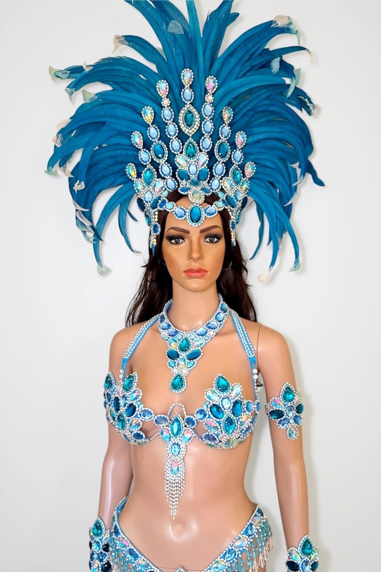 Mystical Luxe - blue samba costume by Miss Glamurosa Costumes