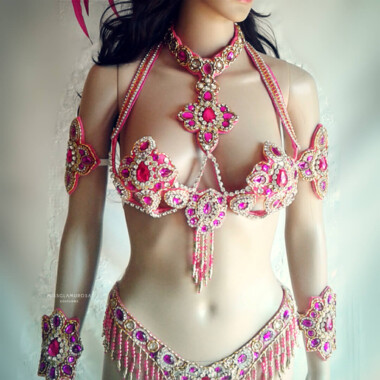 Cherry Gold samba costume by Miss Glamurosa Costumes