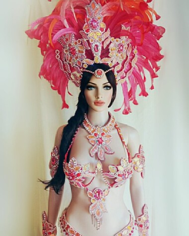 Coral Bliss samba costume by Miss Glamurosa Costumes