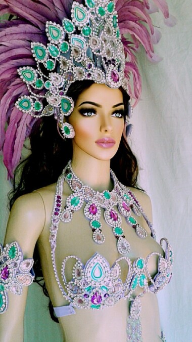 Fiesta Orquidea Samba Costume by Miss Glamurosa Costumes