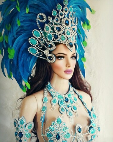 Glamour Delight samba costume by Miss Glamurosa Costumes