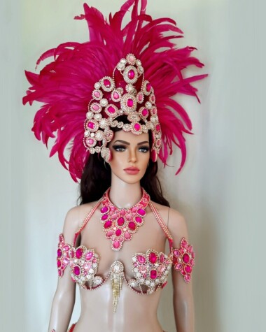 Rose Candy, Hot Pink &amp; Fuchsia Samba Costume by Miss Glamurosa Costumes