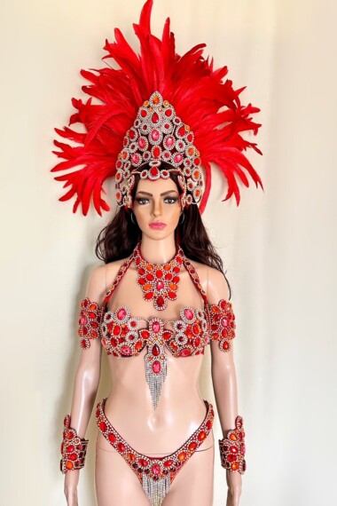 Red Beleza Samba Costume by Miss Glamurosa Costumes