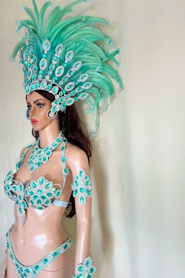 Goddess Deluxe - New mint samba costume by Miss Glamurosa Costumes