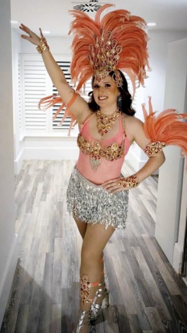 Happy customer in Miss Glamurosa Costumes - samba costume online shopping