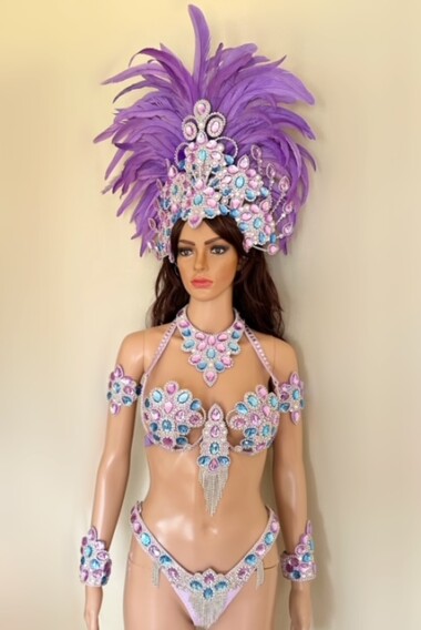 Paradise Shine Samba Costume by Miss Glamurosa Costumes