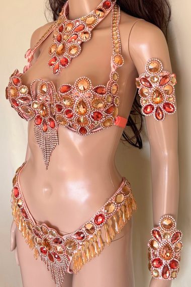 Juicy Peach Samba Costume by Miss Glamurosa Costumes