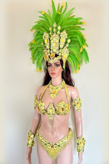 Divine Star - green samba costume by Miss Glamurosa Costumes