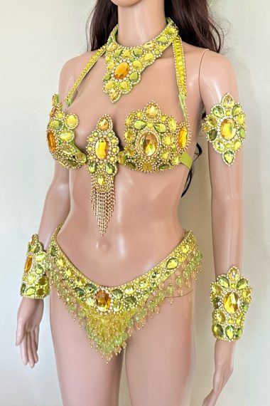 Divine Star - green samba costume by Miss Glamurosa Costumes